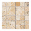 Philadelphia Travertine 2x2 Tumbled Travertine Mosaic