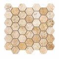 Philadelphia Travertine 2x2 Tumbled Travertine Hexagon Mosaic