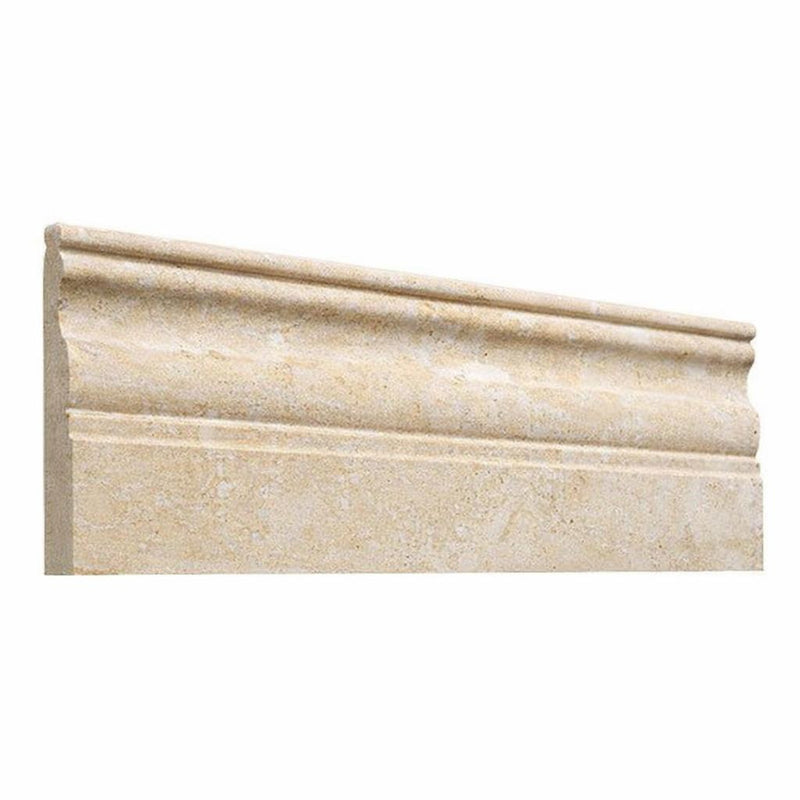 Durango / Paredon (Mexican) - Cross Cut Durango Travertine 4x12 Honed Travertine Tile Baseboard Trim