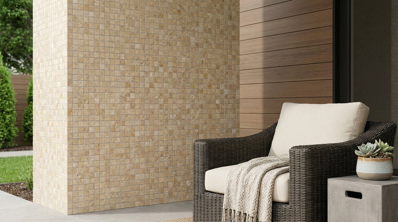 Cappuccino Marble 1x1 Polished Mosaic