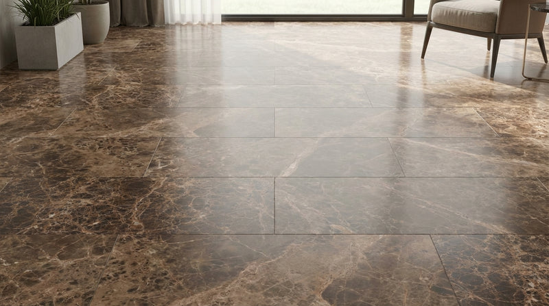 Emperador Dark (Spanish) Emperador Dark Marble 6x12 Polished Tile