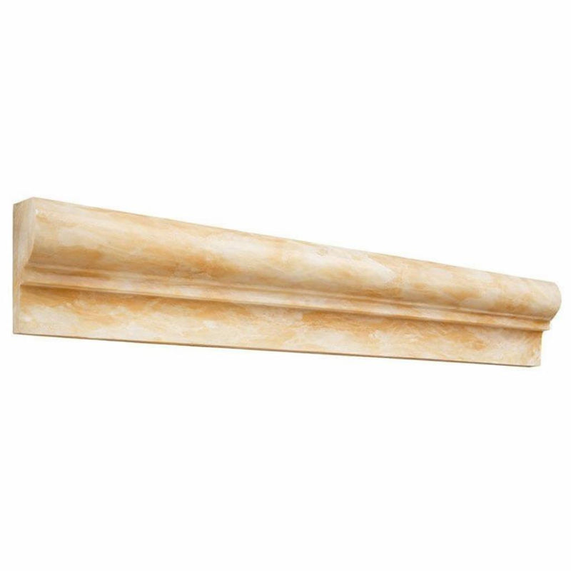 Honey (Giallo Crystal) Onyx 2x12 Polished Tile OG-1 (Single-step Chair Rail Trim)