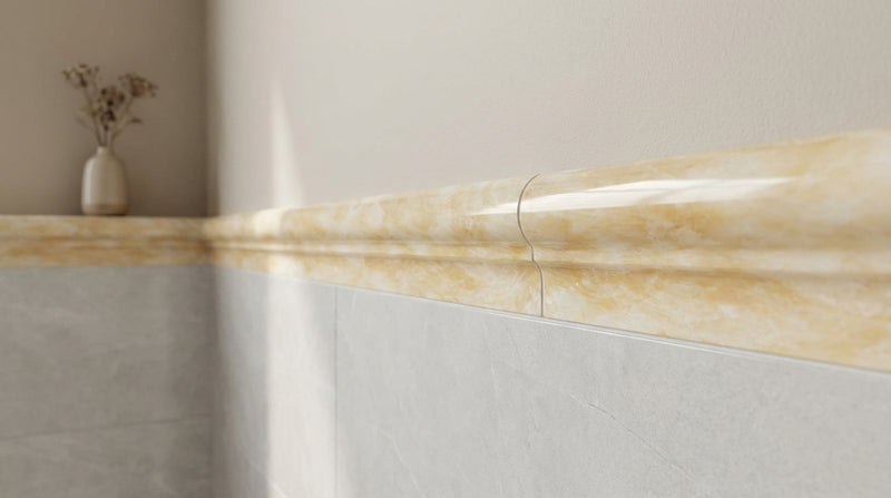 Honey (Giallo Crystal) Onyx 2x12 Polished Tile OG-1 (Single-step Chair Rail Trim)