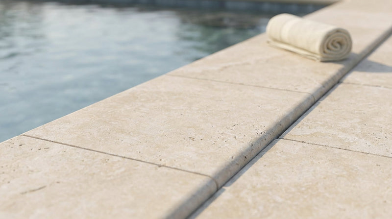 Ivory / Light Travertine 12x24 Cream Tumbled
