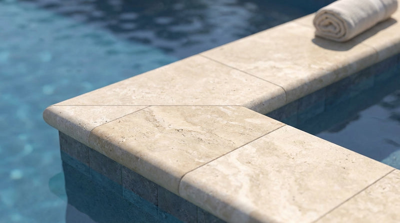 Ivory / Light Travertine 12x24 Cream Tumbled
