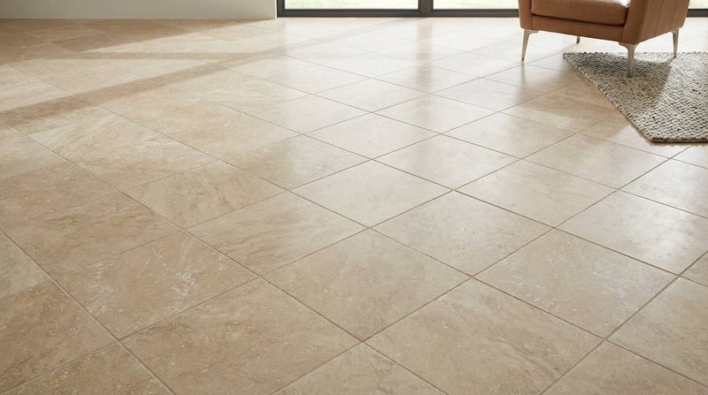 Ivory / Light Travertine 24x24 Cream Filled & Honed Tile