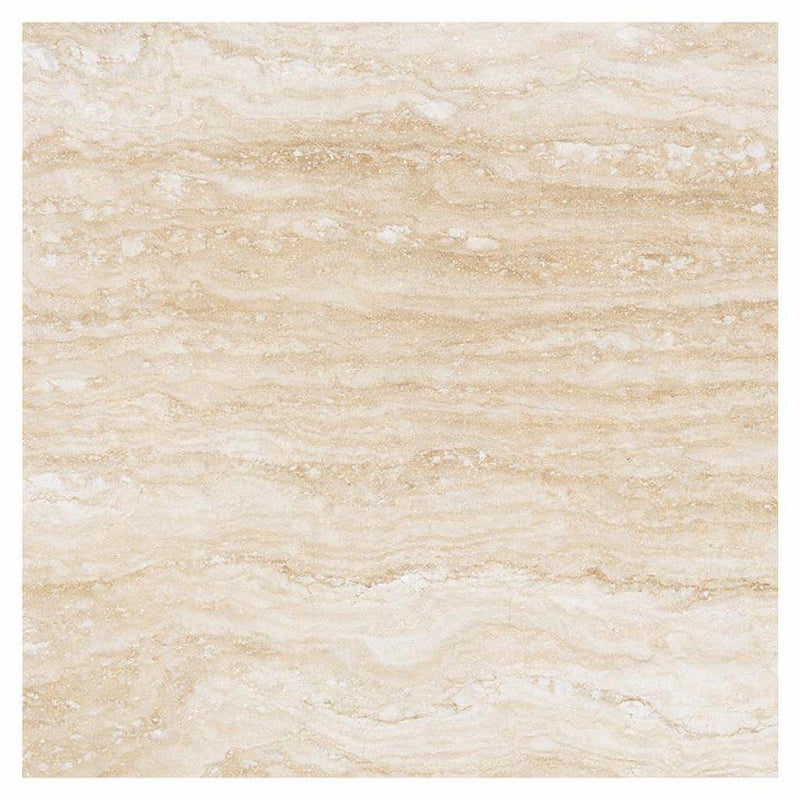 Ivory / Light Travertine 24x24 Cream Filled & Honed Tile