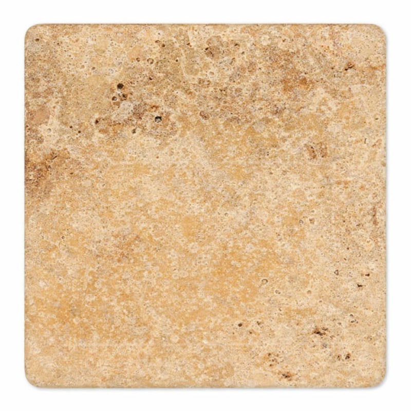 Gold / Yellow Gold Travertine 18x18 Tumbled Travertine Tile