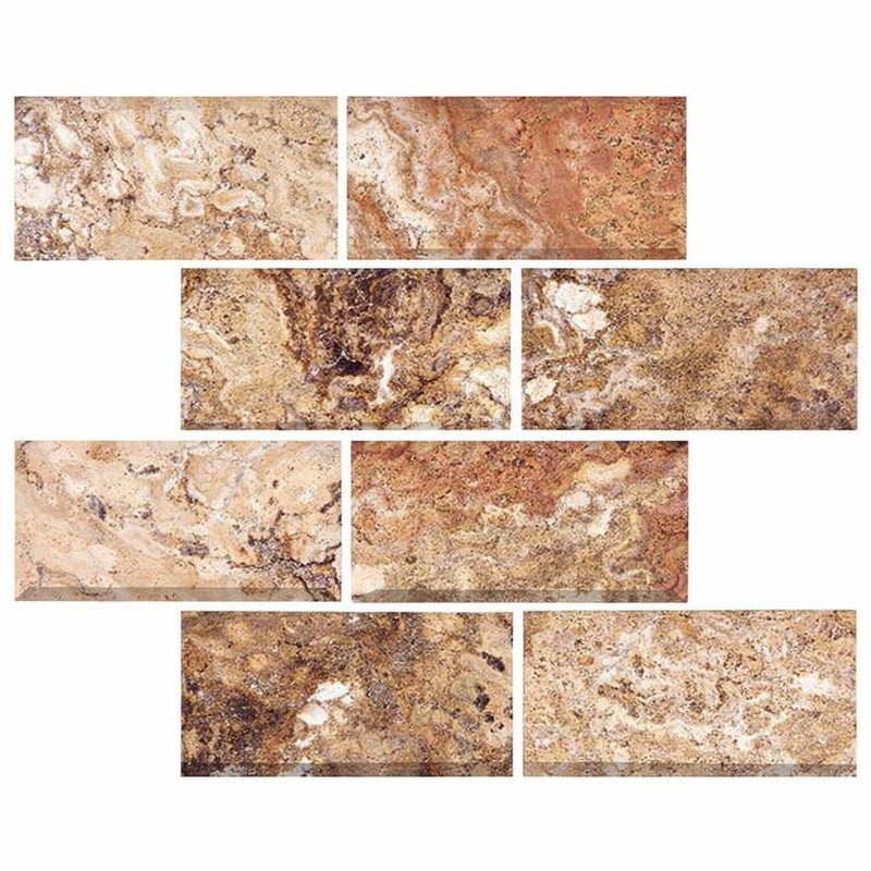 Scabos Travertine 3x6 Honed Travertine Tile