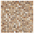 Scabos Travertine 5/8x5/8 Tumbled Travertine Mosaic