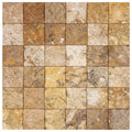 Scabos Travertine 2x2 CNC-Arched & Honed (Round-face / Wavy) Travertine Mosaic