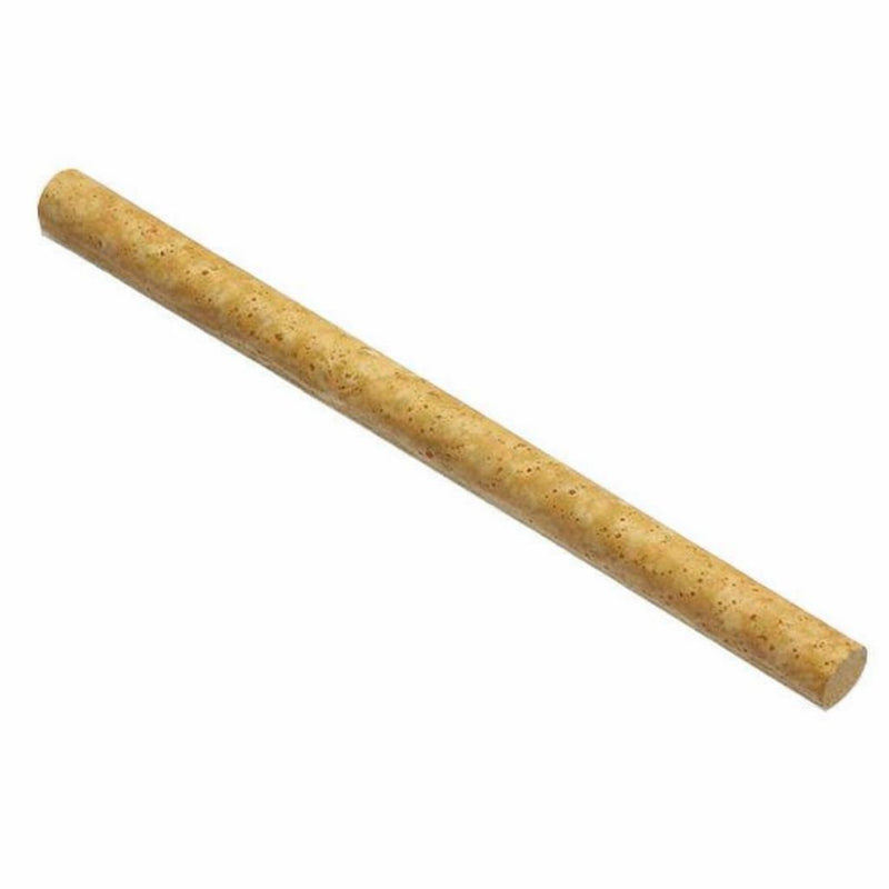 Gold / Yellow Gold Travertine 3/4x12 Honed Travertine Tile Bullnose Liner