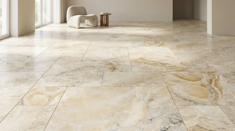 Latravonya Travertine Versailles Pattern Filled, Honed & Straight-Edged Travertine Tile