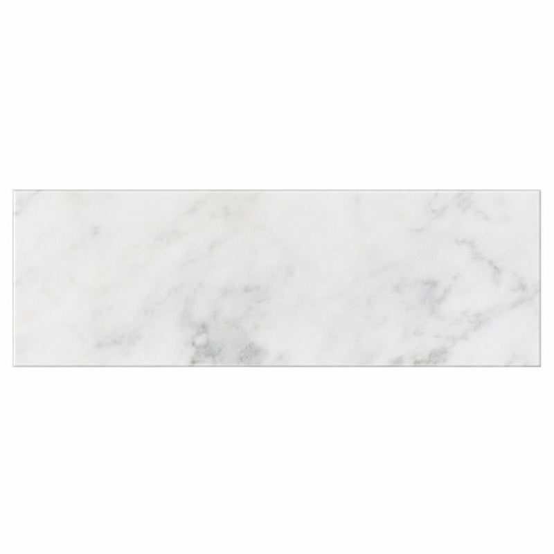 Carrara White (Italian) Marble 4x12 Honed Tile