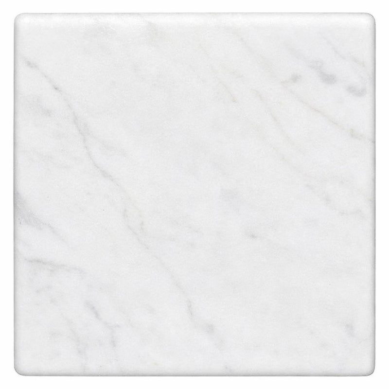 Carrara White (Italian) Carrara White Marble 4x4 Tumbled Tile
