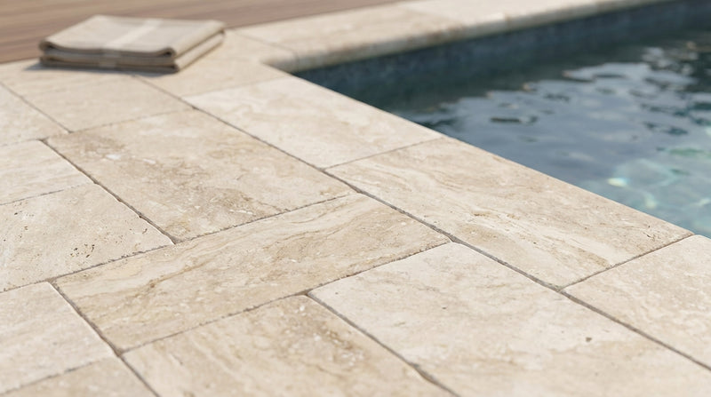 Ivory / Light Travertine 16x24 Cream Tumbled