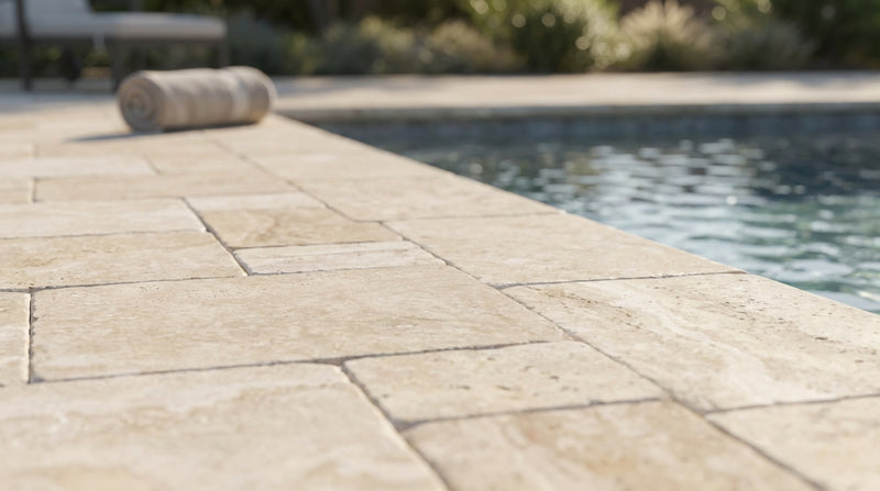 Ivory / Light Travertine 16x24 Cream Tumbled