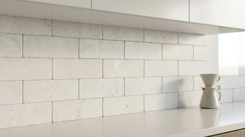 Bianco Dolomiti (White Dolomite) 2x8 Honed Tile