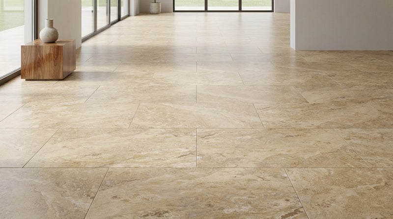 Philadelphia Travertine 12x24 Filled & Honed Travertine Tile