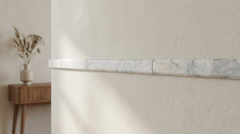 Atlantic Gray Marble 1/2x12 Polished/Honed Tile Pencil Liner