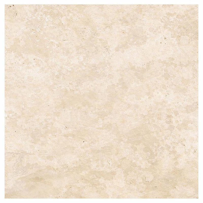 Ivory / Light Travertine 12x12 Cream Filled & Polished Tile