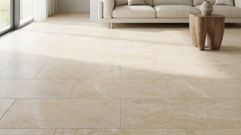 Durango / Paredon (Mexican) - Cross Cut Durango Travertine 12x24 Filled & Honed Travertine Tile