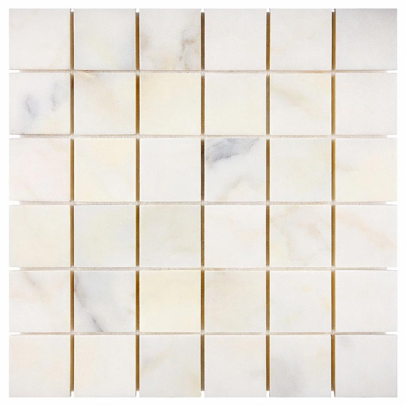 Calacatta Oliva Marble 2x2 Honed Mosaic