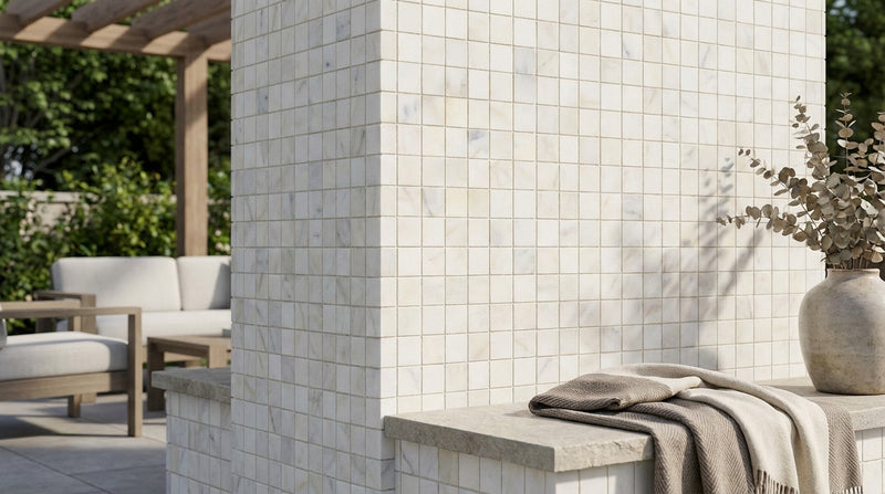 Calacatta Oliva Marble 2x2 Honed Mosaic