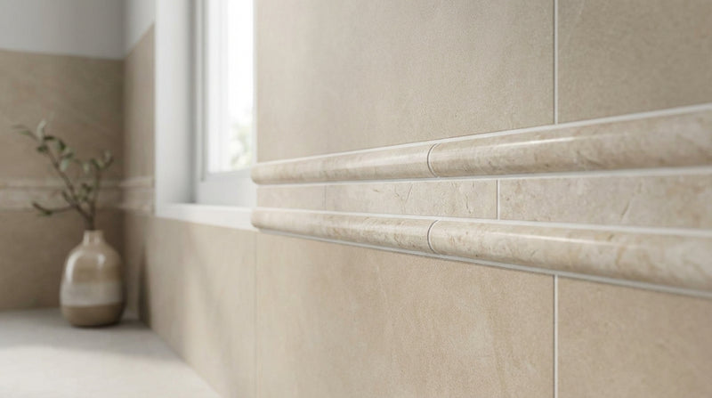 Diano Royal (Queen Beige) Diano Royal Marble 1/2x12 Polished / Honed Tile Pencil Liner