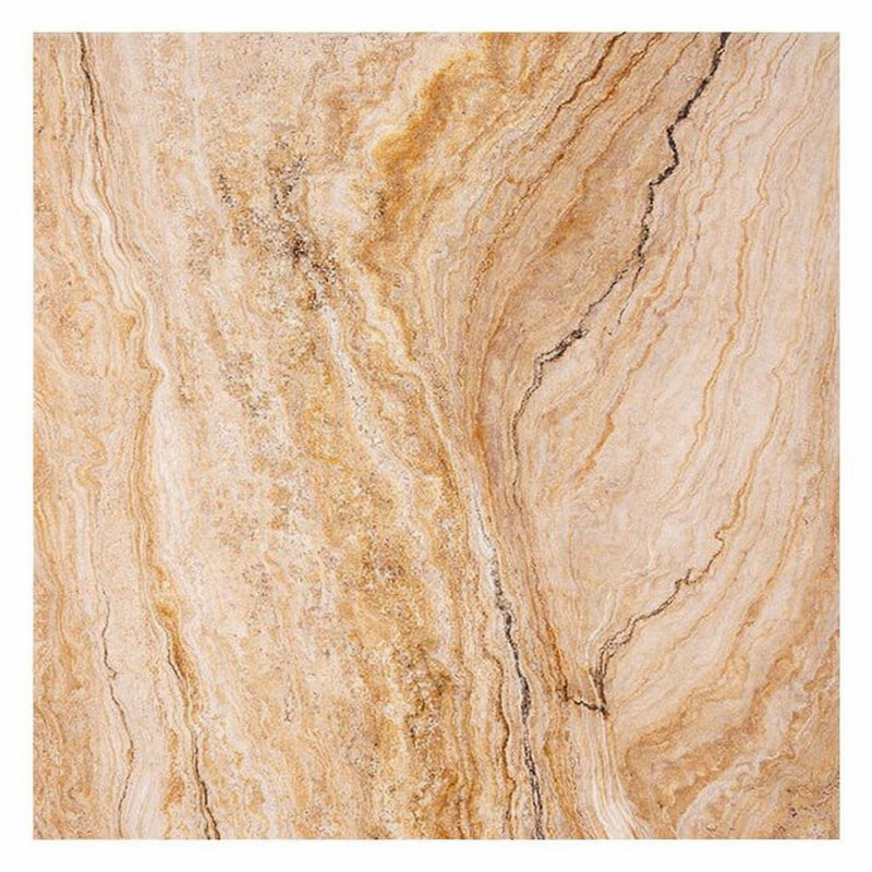 Valencia Travertine 12x12 Filled & Honed Travertine Tile