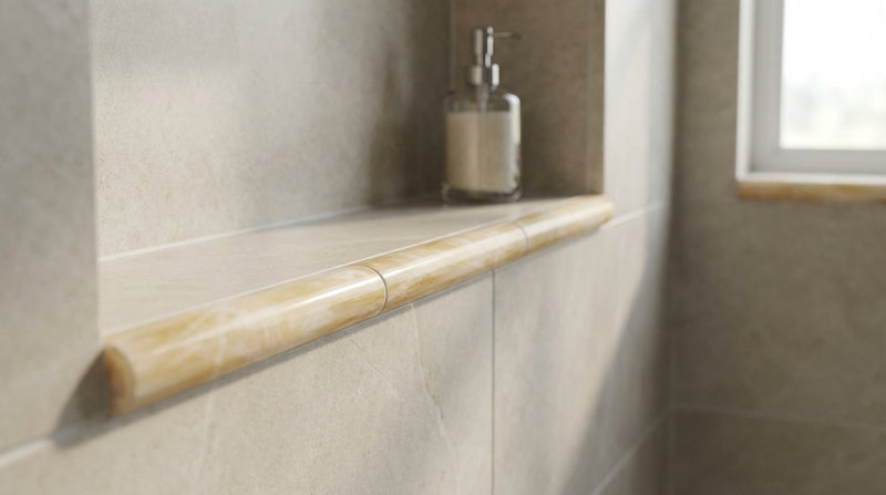 Honey (Giallo Crystal) Onyx 3/4x12 Polished Tile Bullnose Liner