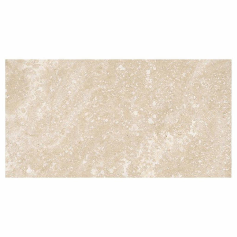 Ivory / Light Travertine 6x12 Cream Filled & Honed Tile