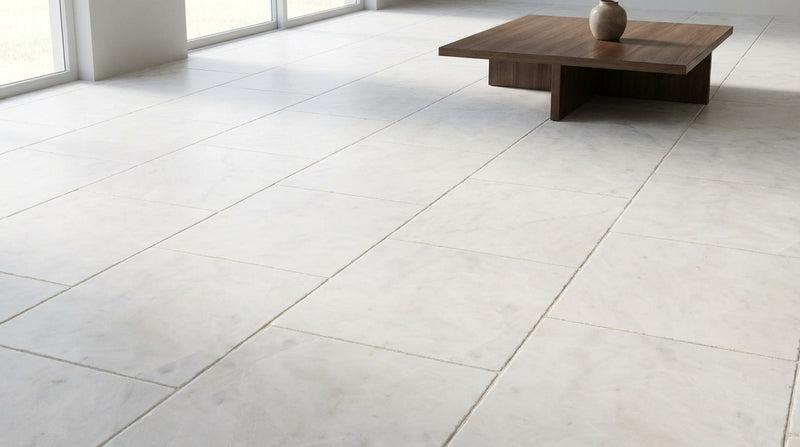 Bianco Congelato Marble 12x12 Leathered Dolomite Tile