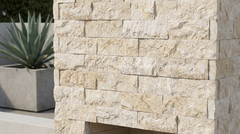 Diano Royal (Queen Beige) Marble Split-faced Ledger Panel