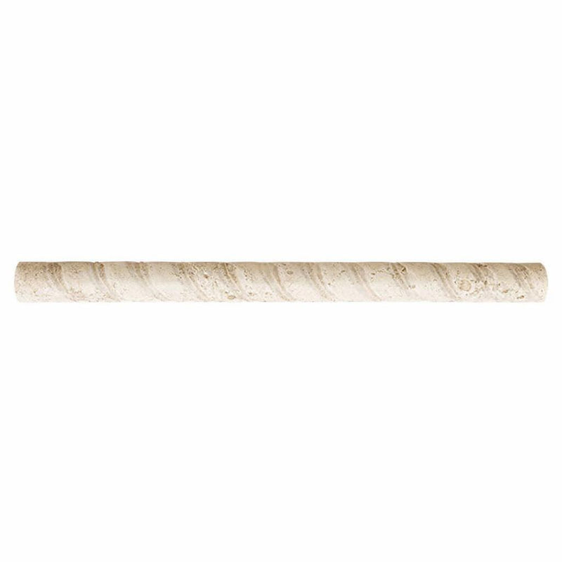 Ivory / Light Travertine 1x12 Cream Honed Tile Rope (REGULAR) Liner