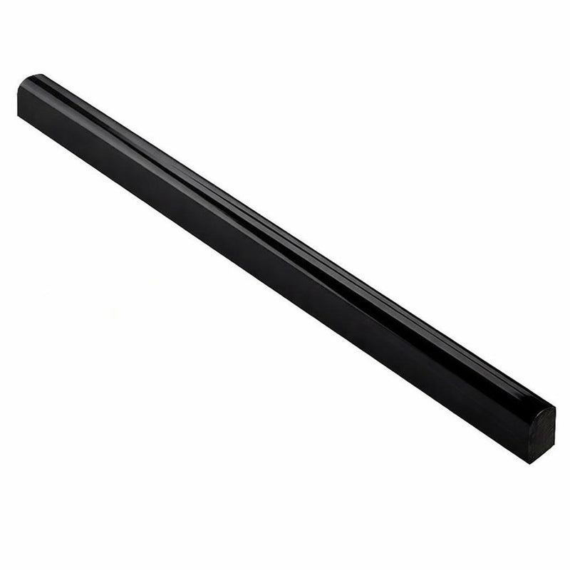 Absolute Black Granite 3/4x12 Polished Tile Bullnose Liner