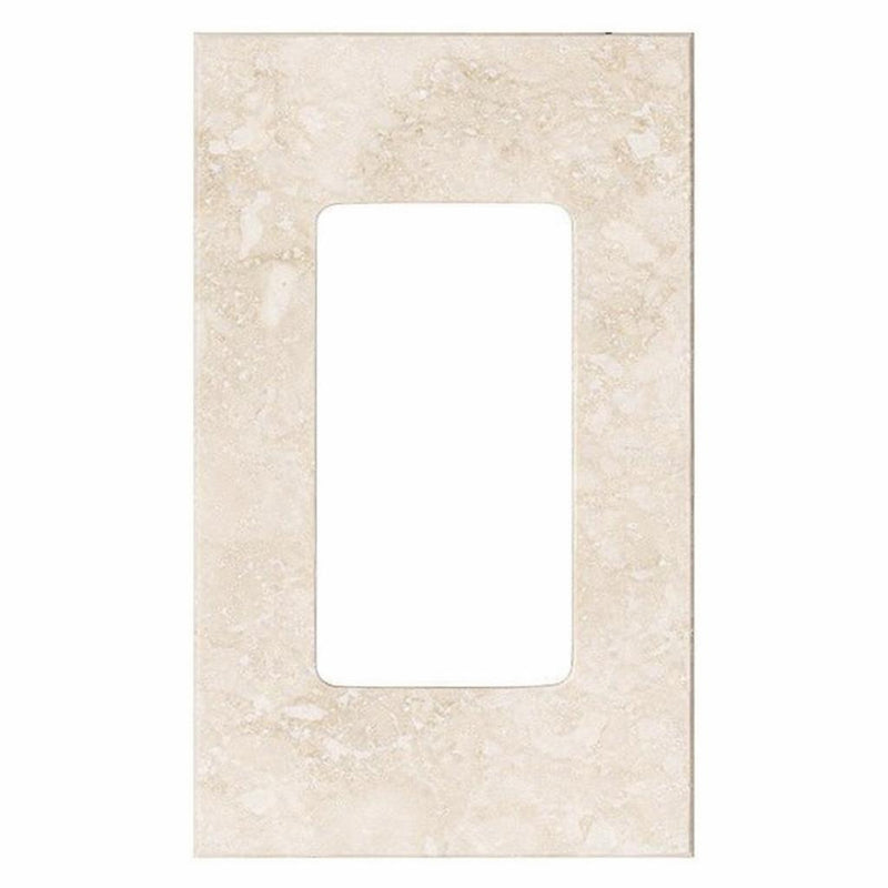 Ivory / Light Travertine Switch Plate Covers 2-3/4x4 1/2 Cream Honed Plate Cover 1-ROCKER