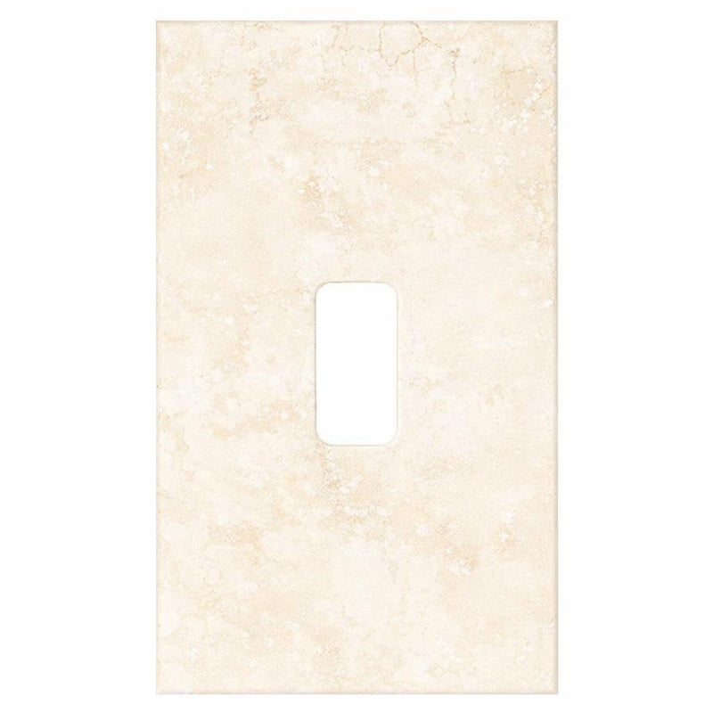 Ivory / Light Travertine Switch Plate Covers 2-3/4x4 1/2 Cream Honed Plate Cover 1-TOGGLE