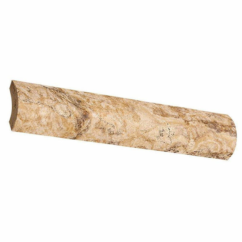 Scabos Travertine 1x6 Honed Travertine Tile Quarter-Round Trim