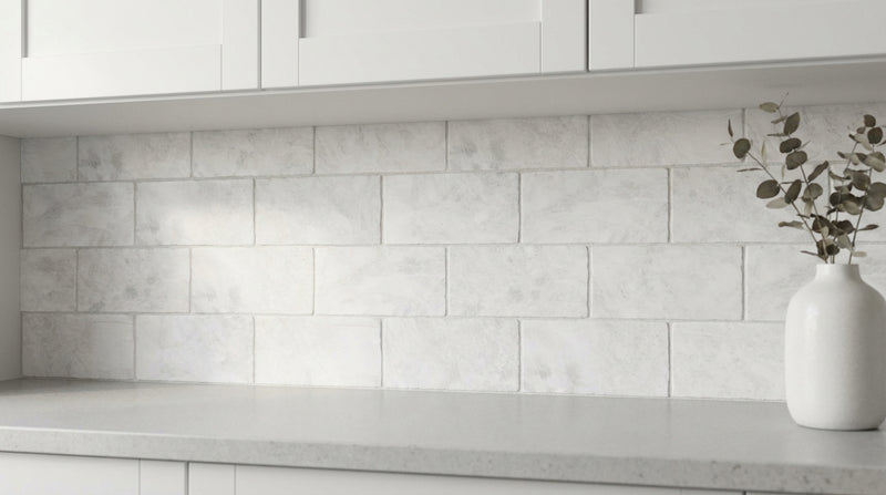 Bianco Congelato Marble 3x6 Leathered Dolomite Tile
