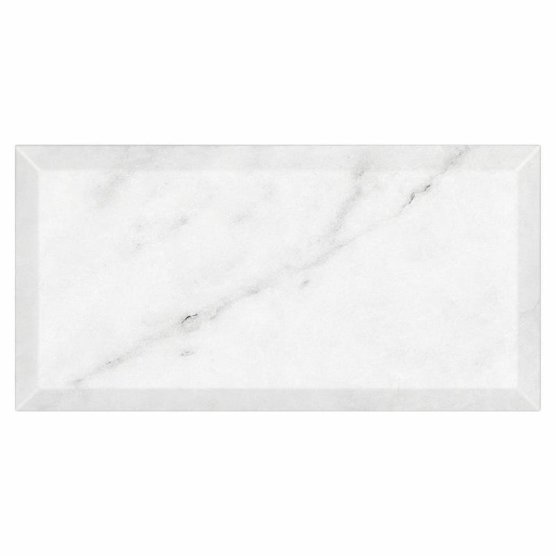Carrara White (Italian) Carrara White Marble 3x6 Tumbled Tile