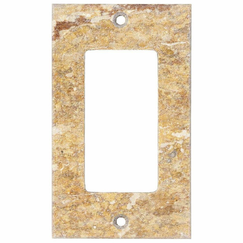 Scabos Travertine Switch Plate Covers 2-3/4x4 1/2 Honed Plate Cover 1-ROCKER