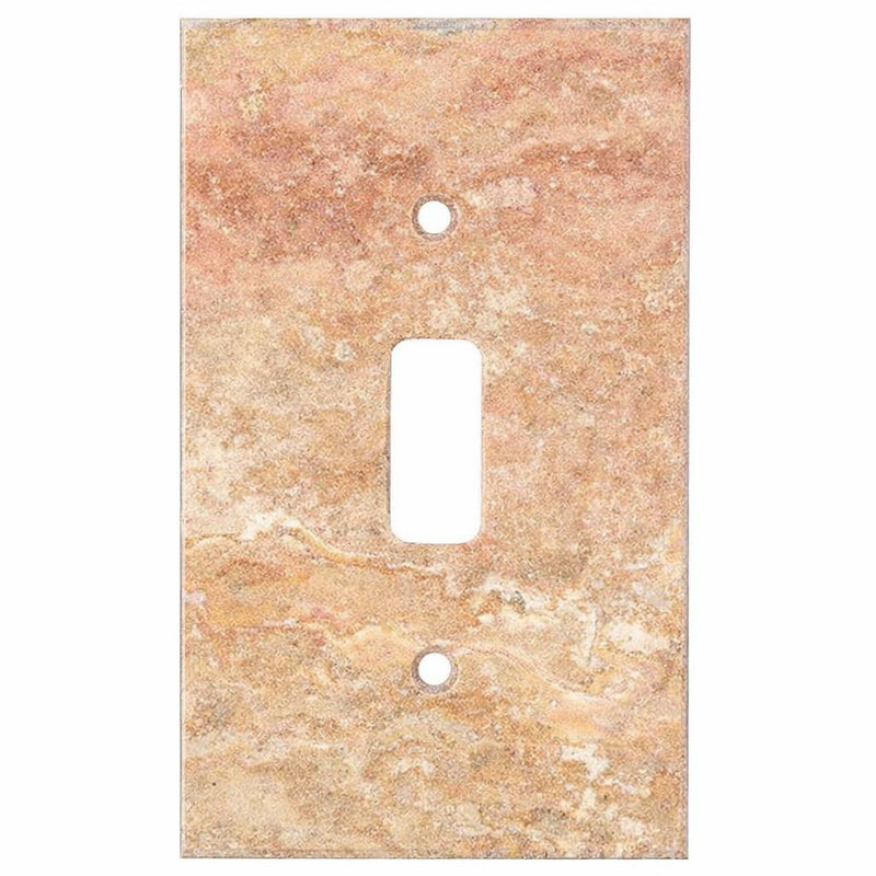 Scabos Travertine Switch Plate Covers 2-3/4x4 1/2 Honed Plate Cover 1-TOGGLE