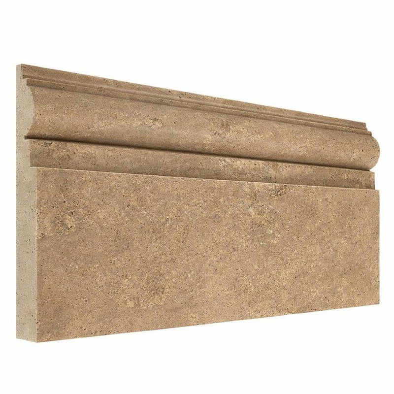 Noce (Antalya) Travertine 6x12 Honed Travertine Tile Baseboard Trim