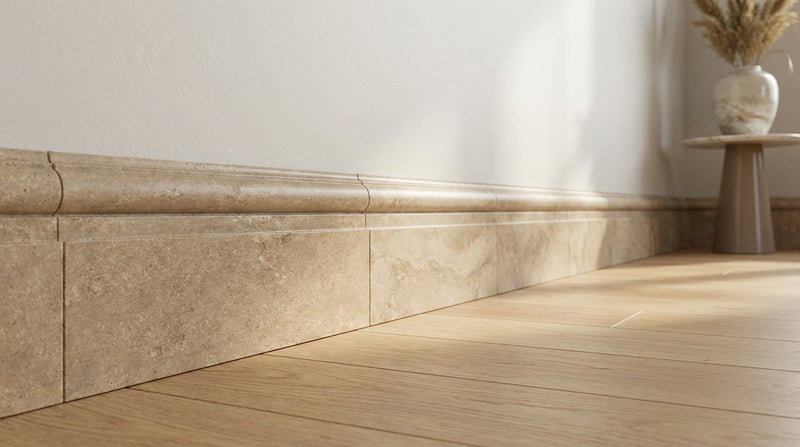 Noce (Antalya) Travertine 6x12 Honed Travertine Tile Baseboard Trim