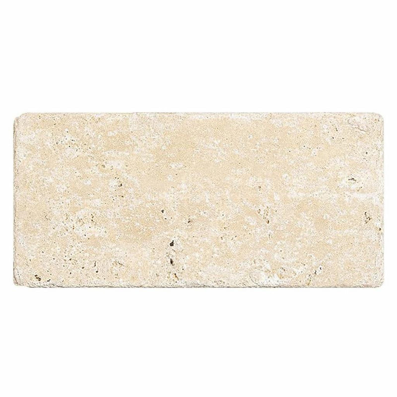 Ivory / Light Travertine 3x6 Cream Tumbled Tile