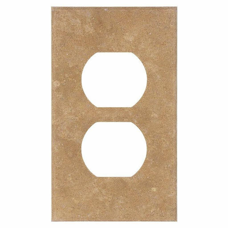Noce Travertine Switch Plate Covers 2-3/4x4 1/2 Honed Plate Cover 1-DUPLEX