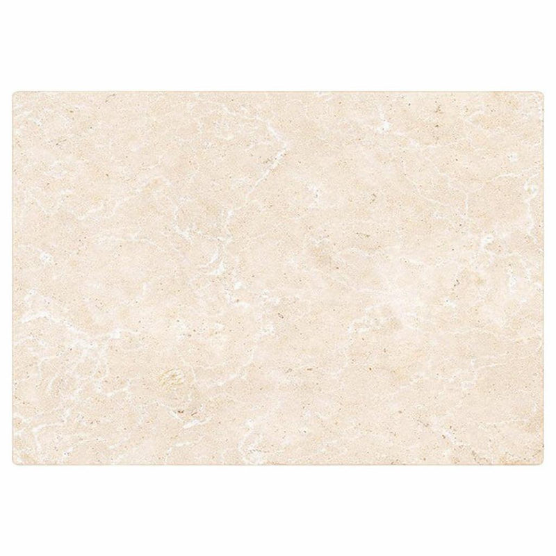 Ivory / Light Travertine 16x24 Cream Tumbled Tile