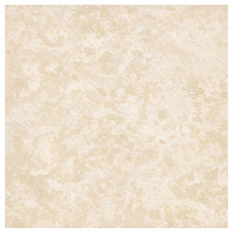 Ivory / Light Travertine 18x18 Cream Filled & Polished Tile