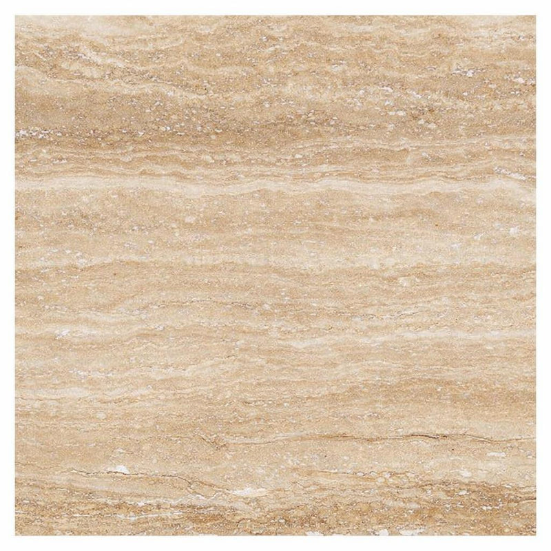 Ivory / Light Travertine 18x18 Cream Filled & Polished Tile